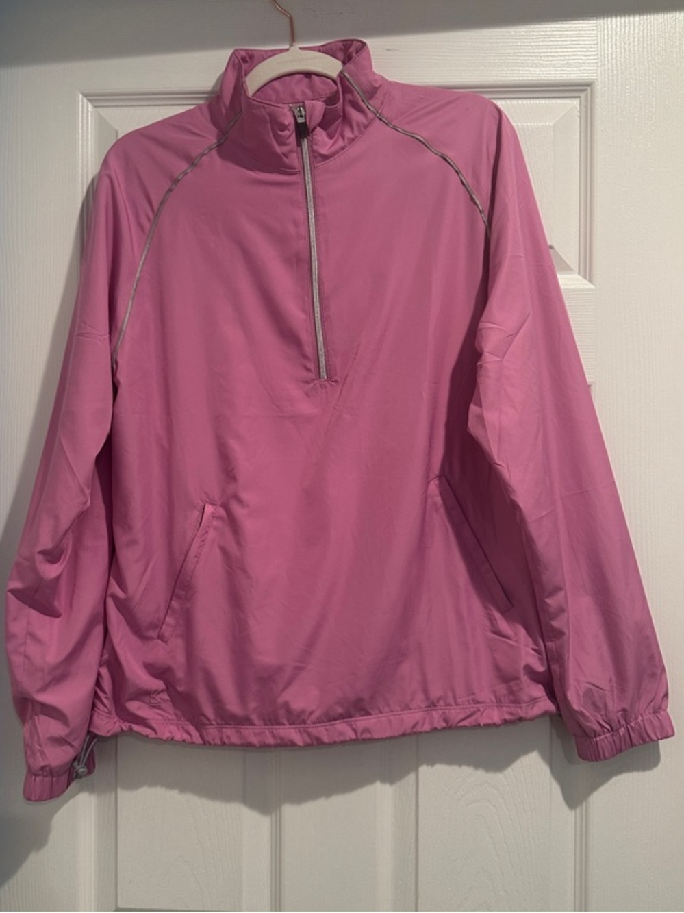 Women's Pink Quarter-Zip Windbreaker Jacket